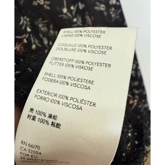 FREE PEOPLE printed floral Black Lolita blouse Small Boho Peasant - Picture 4 of 9